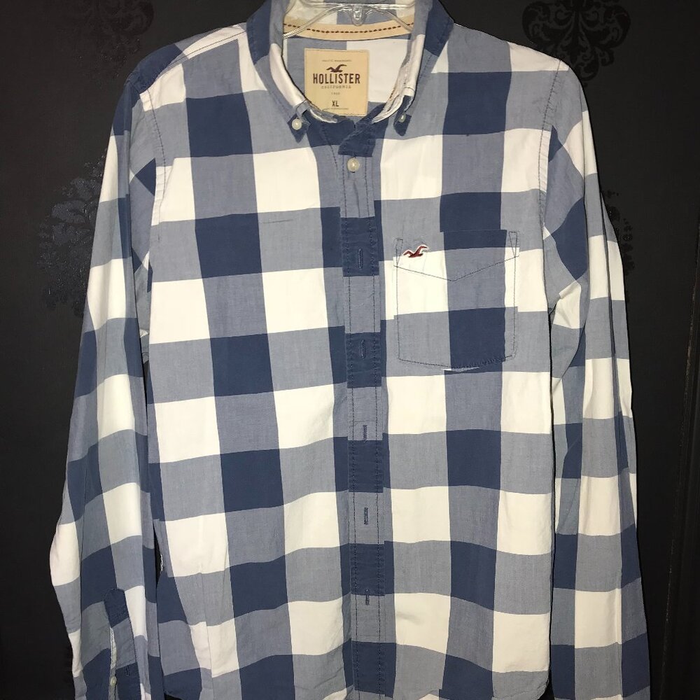 Hollister YXL Checked Long Sleeve Button Down